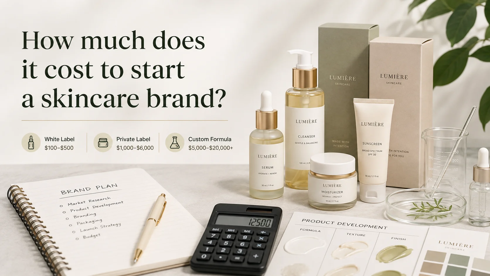 How much does it cost to start a skincare brand